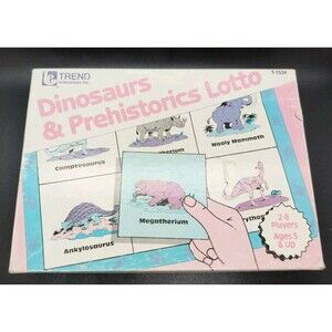 1986 Dinosaurs & Prehistoric Lotto Match Game Educational Trend Enterprises
